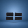 Anneaux de manche en silicone noirs, lot de 4, visuel studio sur fond bleu terrain